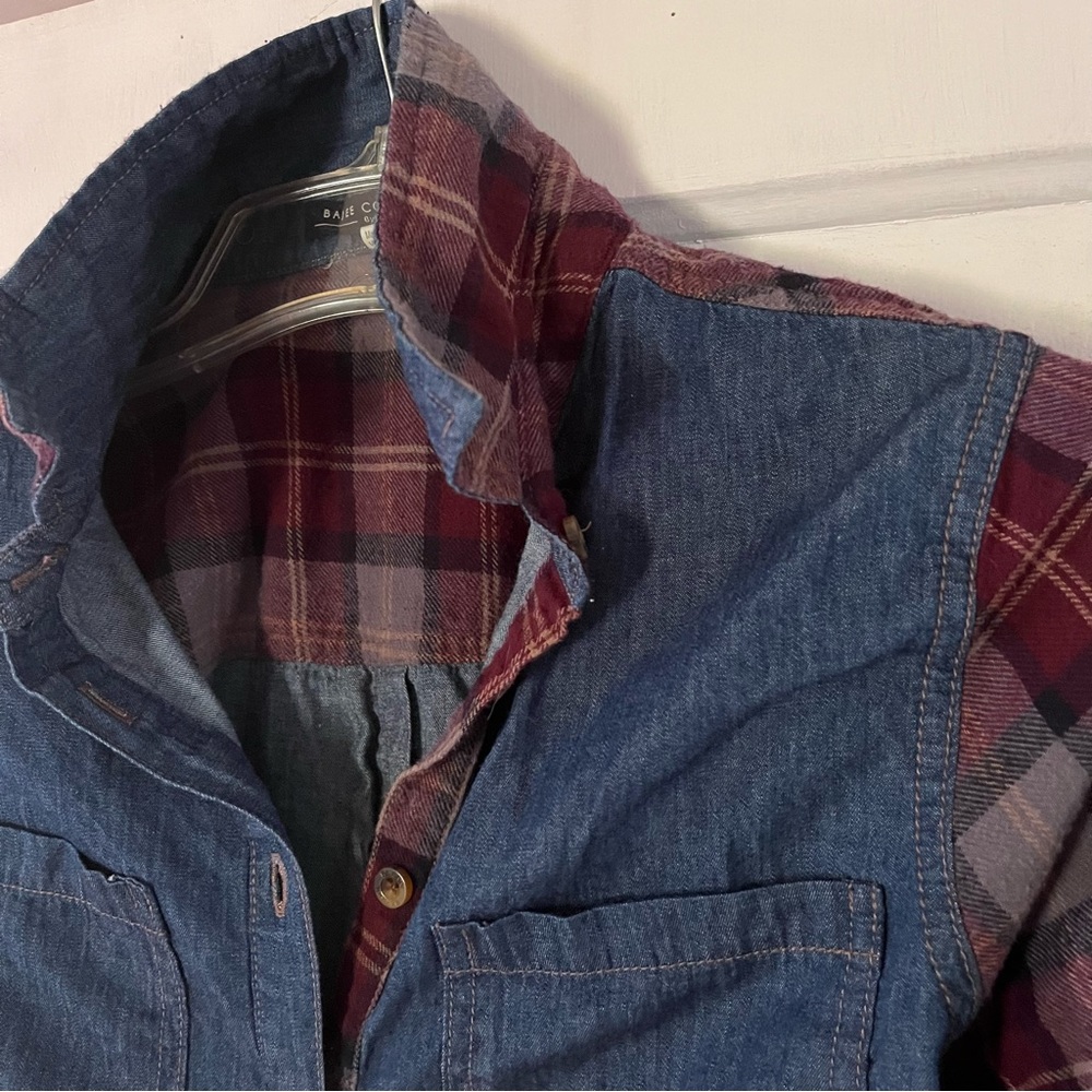 Denim and flannel combo shirt!